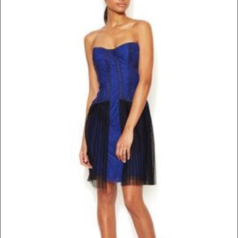 NEW BCBG MAXAZRIA DARK GALIA STRAPLESS DRESS